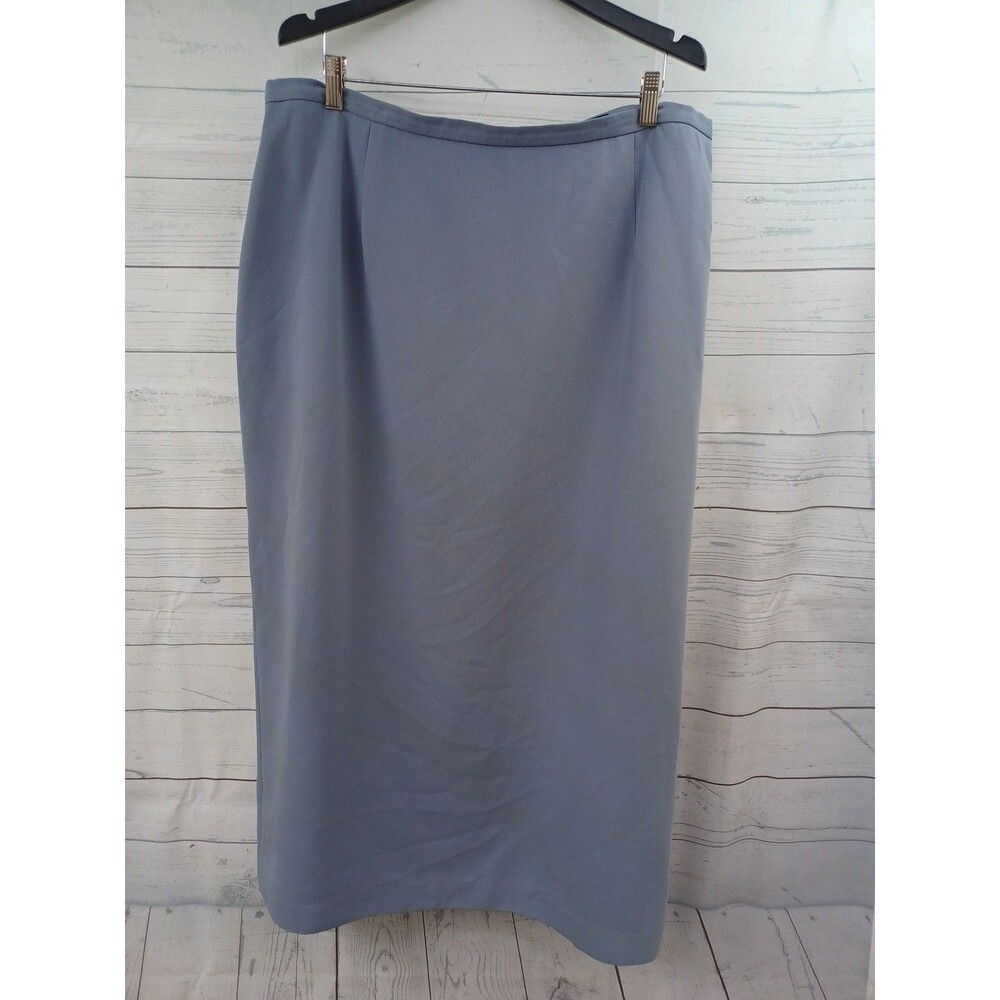 Venezia Gray Pencil Skirt Lined Sz 22 Midi Skirt